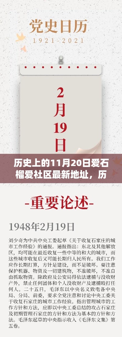 歷史上的11月20日，愛石榴愛社區(qū)最新地址大揭秘，開啟新篇章探索之旅！