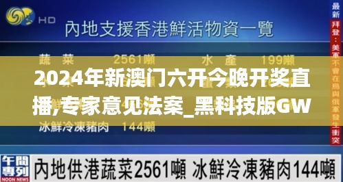 2024年新澳門六開今晚開獎直播,專家意見法案_黑科技版GWL5.36