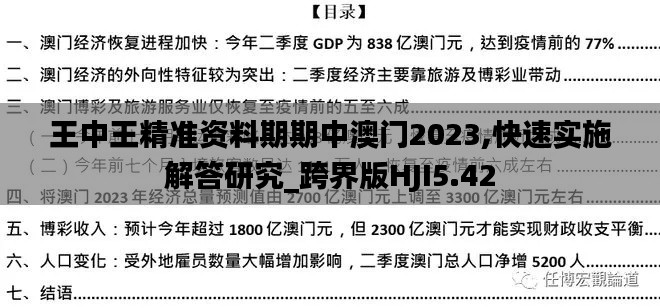 王中王精準(zhǔn)資料期期中澳門(mén)2023,快速實(shí)施解答研究_跨界版HJI5.42