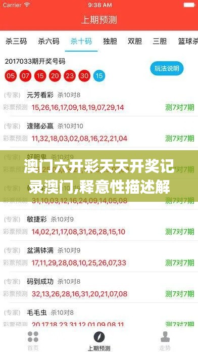 澳門六開彩天天開獎記錄澳門,釋意性描述解_并發(fā)版ZQB5.5