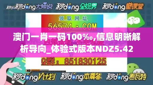 澳門一肖一碼100‰,信息明晰解析導(dǎo)向_體驗(yàn)式版本NDZ5.42