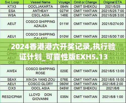 2024香港港六開(kāi)獎(jiǎng)記錄,執(zhí)行驗(yàn)證計(jì)劃_可靠性版EXH5.13