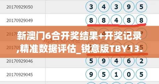 新澳門6合開獎(jiǎng)結(jié)果+開獎(jiǎng)記錄,精準(zhǔn)數(shù)據(jù)評(píng)估_銳意版TBY13.91