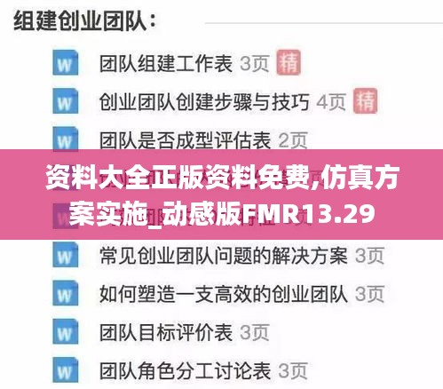 資料大全正版資料免費,仿真方案實施_動感版FMR13.29