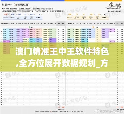 澳門精準王中王軟件特色,全方位展開數(shù)據(jù)規(guī)劃_方案版FBJ13.19