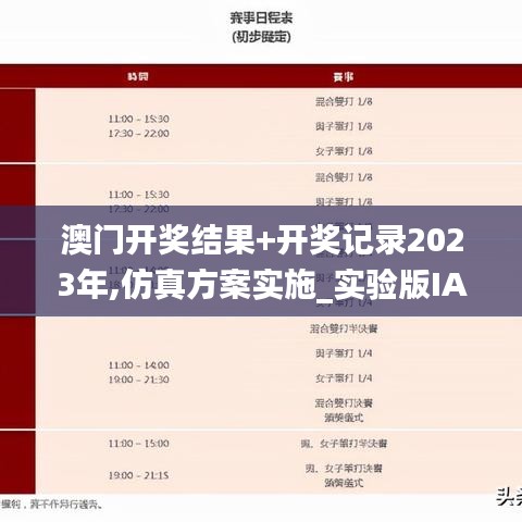 澳門開獎(jiǎng)結(jié)果+開獎(jiǎng)記錄2023年,仿真方案實(shí)施_實(shí)驗(yàn)版IAN13.50