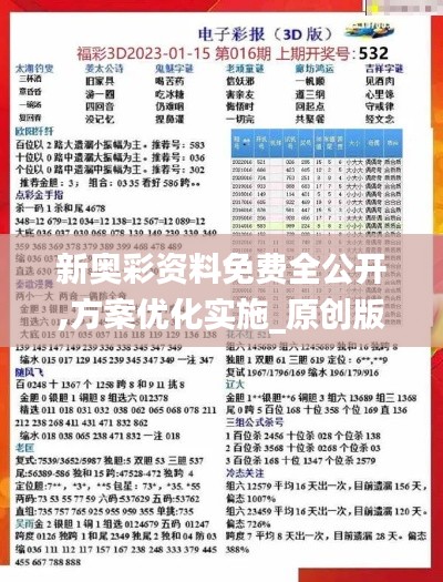 新奧彩資料免費全公開,方案優(yōu)化實施_原創(chuàng)版CNC13.90