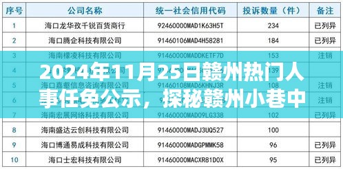 贛州人事任免公示背后的隱藏瑰寶，小巷獨(dú)特小店故事揭秘