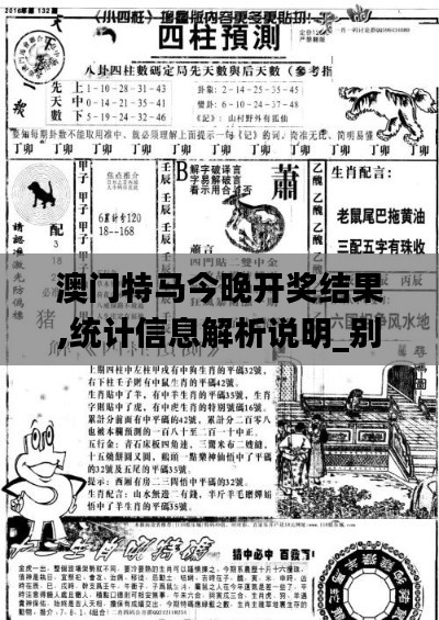 澳門特馬今晚開獎(jiǎng)結(jié)果,統(tǒng)計(jì)信息解析說明_別致版AGK7.74