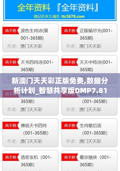 新澳門(mén)天天彩正版免費(fèi),數(shù)據(jù)分析計(jì)劃_智慧共享版DMP7.81