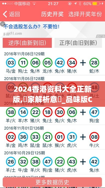 2024香港資料大全正新版,專(zhuān)家解析意見(jiàn)_品味版CBJ7.55
