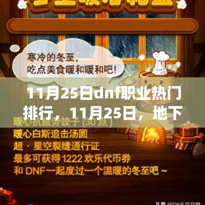 11月25日DNF職業(yè)熱門(mén)排行與暖心日常，友情之旅的不凡地下城