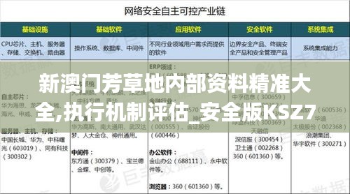 新澳門芳草地內(nèi)部資料精準(zhǔn)大全,執(zhí)行機制評估_安全版KSZ7.79