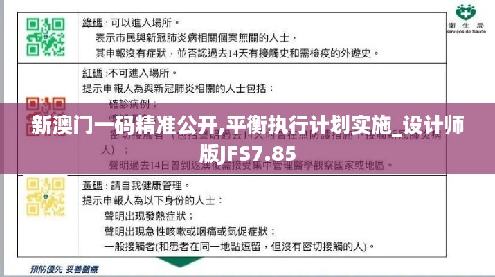 新澳門一碼精準(zhǔn)公開,平衡執(zhí)行計(jì)劃實(shí)施_設(shè)計(jì)師版JFS7.85