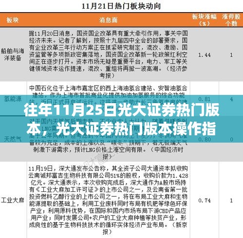 光大證券熱門版本操作指南，輕松完成投資任務(wù)（適合初學(xué)者與進(jìn)階用戶）