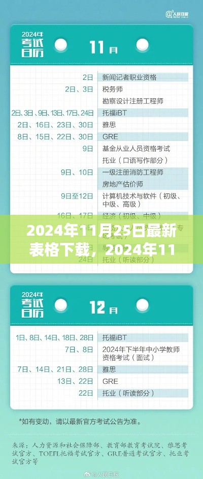 2024年11月25日里程碑時刻，最新表格下載盛大開啟