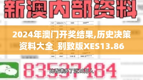 2024年澳門開(kāi)獎(jiǎng)結(jié)果,歷史決策資料大全_別致版XES13.86