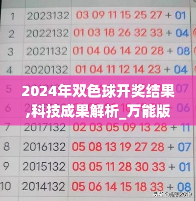 2024年雙色球開獎結果,科技成果解析_萬能版IYJ13.77