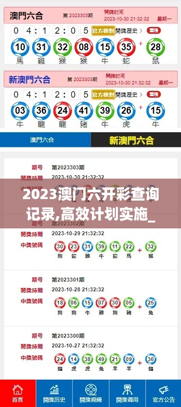 2023澳門(mén)六開(kāi)彩查詢(xún)記錄,高效計(jì)劃實(shí)施_交互式版ASA13.81