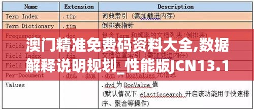 澳門精準免費碼資料大全,數據解釋說明規(guī)劃_性能版JCN13.16