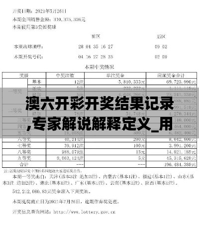 澳六開(kāi)彩開(kāi)獎(jiǎng)結(jié)果記錄,專家解說(shuō)解釋定義_用心版HOB13.69