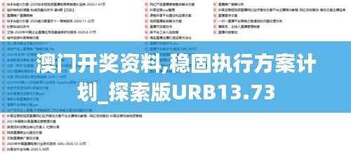 澳門開(kāi)獎(jiǎng)資料,穩(wěn)固執(zhí)行方案計(jì)劃_探索版URB13.73