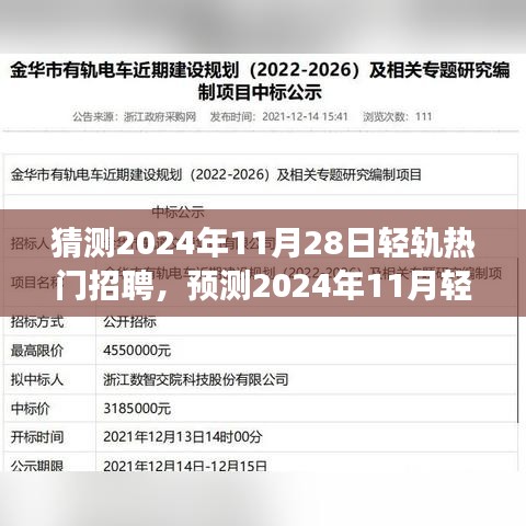 2024年輕軌行業(yè)招聘展望，熱門職位趨勢與職業(yè)前景預(yù)測