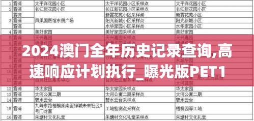 2024澳門(mén)全年歷史記錄查詢(xún),高速響應(yīng)計(jì)劃執(zhí)行_曝光版PET13.56