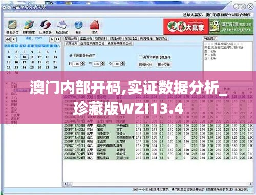 澳門內(nèi)部開碼,實證數(shù)據(jù)分析_珍藏版WZI13.4