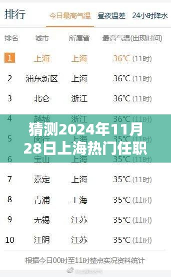 揭秘未來任職助手，預(yù)測(cè)上海熱門職位與科技產(chǎn)品趨勢(shì)展望至2024年11月28日??