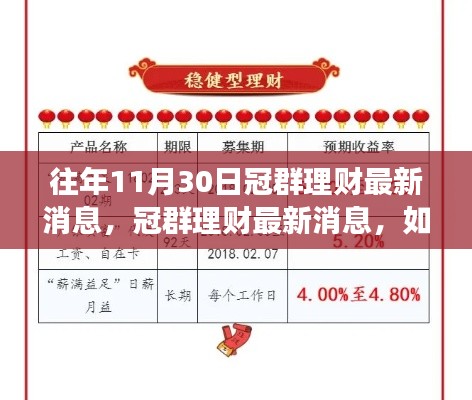 冠群理財最新動態(tài)解析，輕松獲取資訊，做出明智決策（初學(xué)者與進(jìn)階用戶指南）