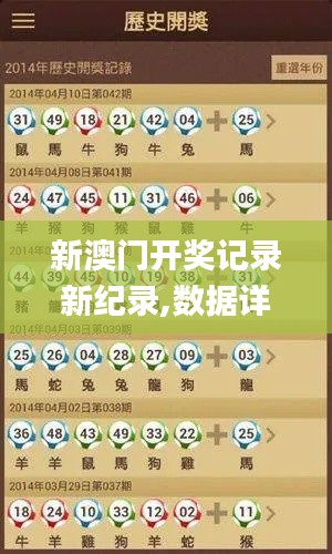 新澳門開獎記錄新紀錄,數(shù)據(jù)詳解說明_全球版LNA99.942