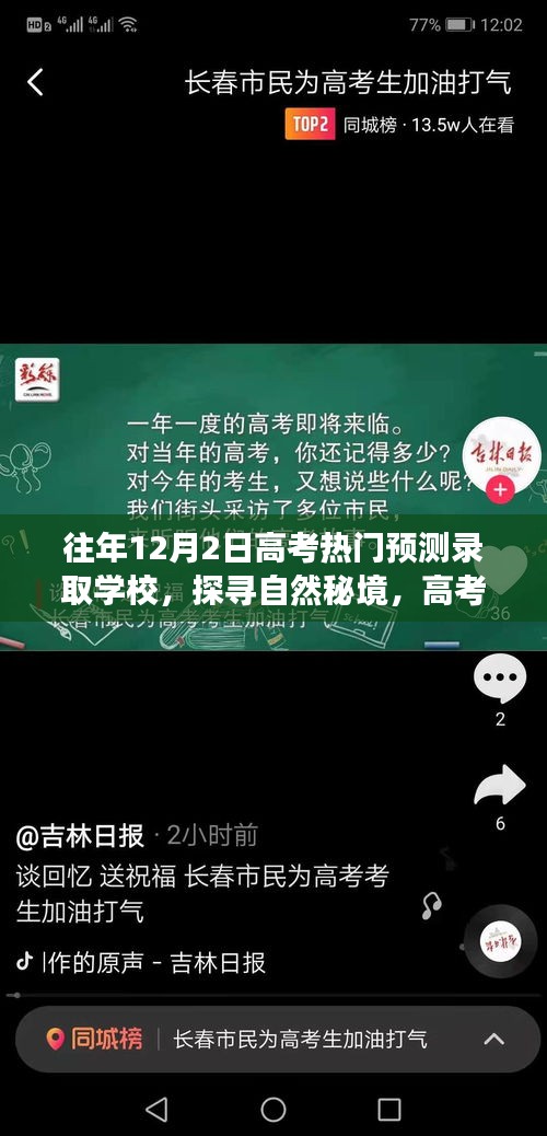 探尋自然秘境，高考熱門預(yù)測(cè)錄取學(xué)校之旅與心靈驛站體驗(yàn)