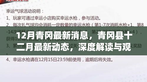 深度解讀與觀點(diǎn)闡述，青岡縣十二月最新動(dòng)態(tài)與消息速遞