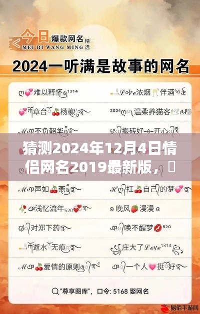 2024情侶網(wǎng)名前瞻，締造未來浪漫，最新版生成器預(yù)測