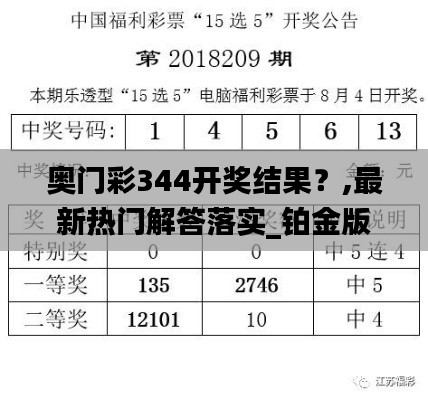 奧門彩344開獎(jiǎng)結(jié)果？,最新熱門解答落實(shí)_鉑金版5.593