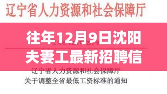沈陽夫妻工最新招聘信息獲取攻略，高效尋找工作機(jī)會的指南