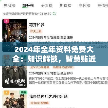 2024年全年資料免費(fèi)大全：知識(shí)解鎖，智慧貼近每個(gè)人