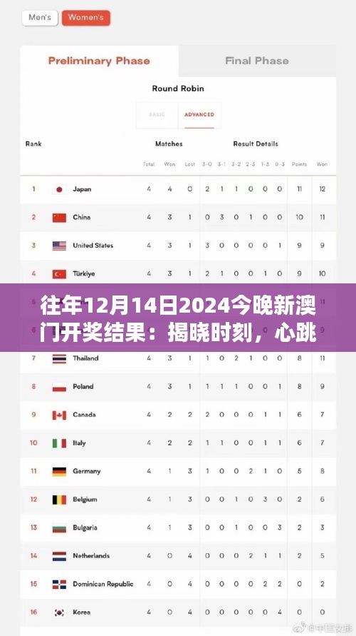 往年12月14日2024今晚新澳門開獎(jiǎng)結(jié)果：揭曉時(shí)刻，心跳與期待的同步