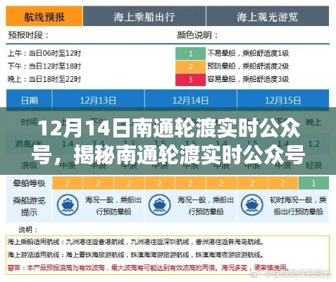 揭秘南通輪渡實(shí)時(shí)公眾號(hào)，最新動(dòng)態(tài)一手掌握，出行無憂輕松啟程