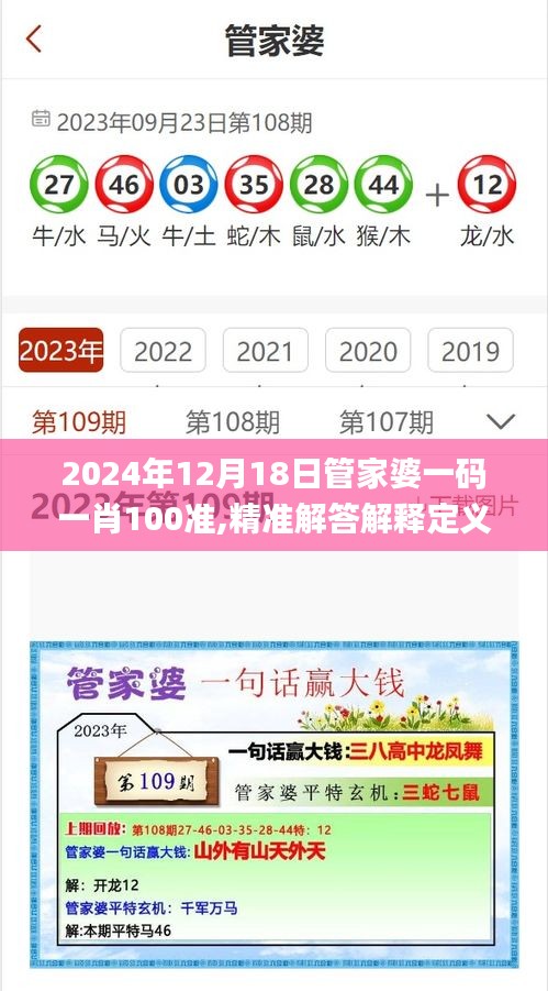2024年12月18日管家婆一碼一肖100準,精準解答解釋定義_運動版3.717