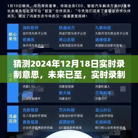未來已至，智能錄制革新體驗(yàn)——實(shí)時錄制新紀(jì)元展望至2024年猜想