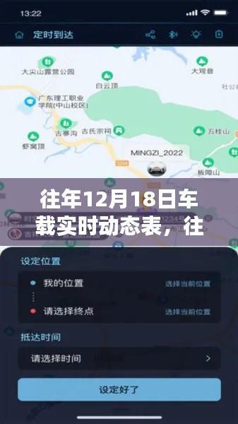 往年12月18日車載實時動態(tài)表概覽，智能導(dǎo)航與出行必備新體驗