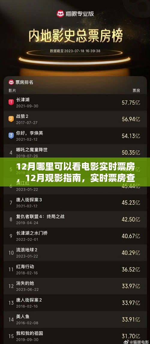12月觀影指南，實(shí)時(shí)票房查詢?nèi)ヂ耘c電影熱門推薦