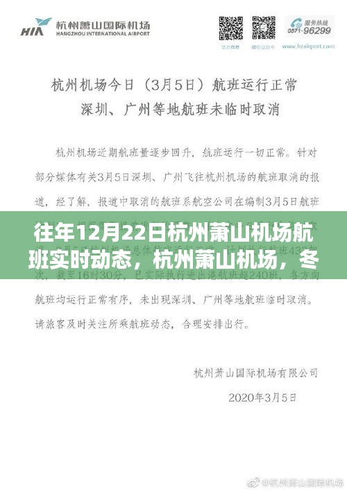 杭州蕭山機(jī)場(chǎng)冬至航班實(shí)時(shí)動(dòng)態(tài)，舞動(dòng)長(zhǎng)空的翅膀