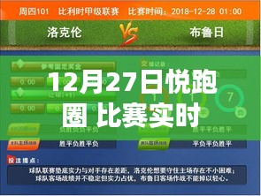 悅跑圈比賽實況直播，12月27日精彩瞬間