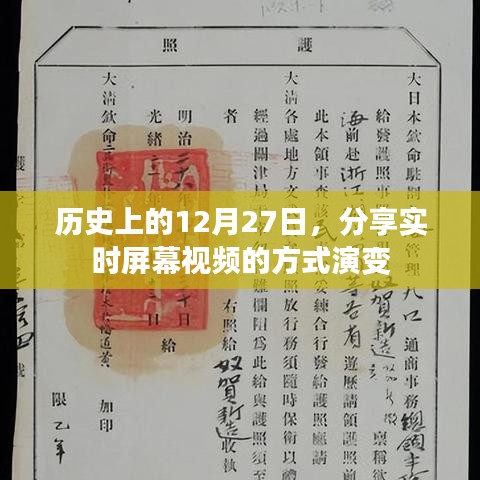 歷史上的12月27日，屏幕視頻分享方式的演變