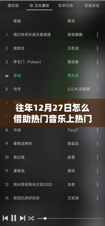 熱門音樂助力，如何借助節(jié)日熱點上熱門榜單