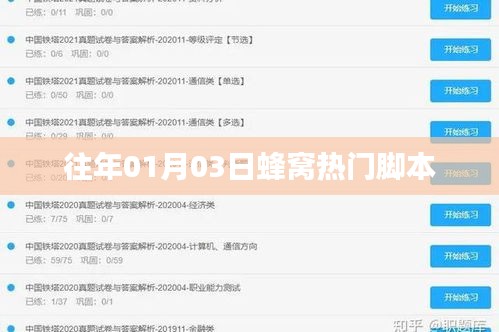 蜂窩熱門腳本揭秘，歷年01月03日的秘密回顧
