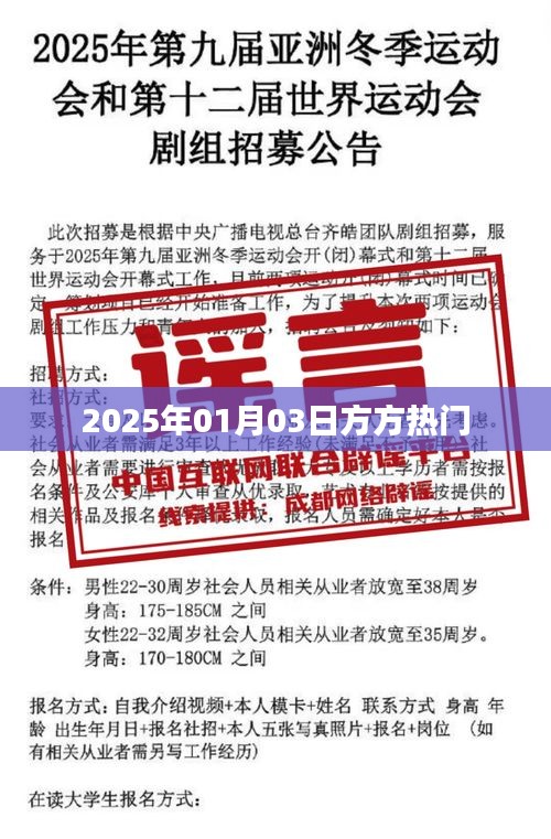 方方熱門事件，2025年1月3日揭秘。，簡潔明了，突出了核心內(nèi)容，符合您的要求。